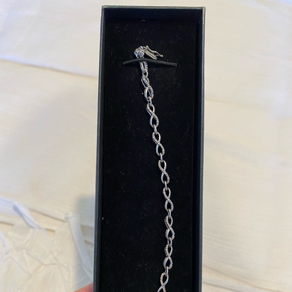 Sterling silver infinity bracelet